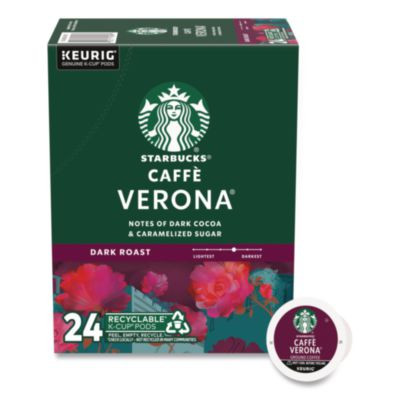 Caffe Verona Coffee K-Cups Pack, 24/Box