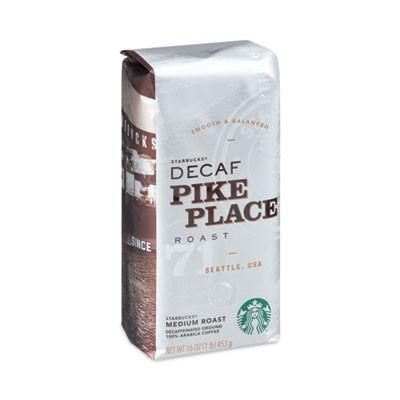 Coffee, Pike Place Decaf, 1 Lb Bag, 6/Carton