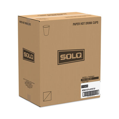 Mistique Hot Paper Cups, 10 Oz, Brown, 1,000/Carton