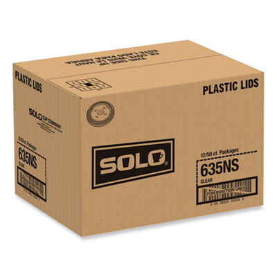 Pete Flat Straw-Slot Cold Cup Lids, Fits 28 Oz To 32 Oz Cold Cups, Plastic, Clear, 600/Carton