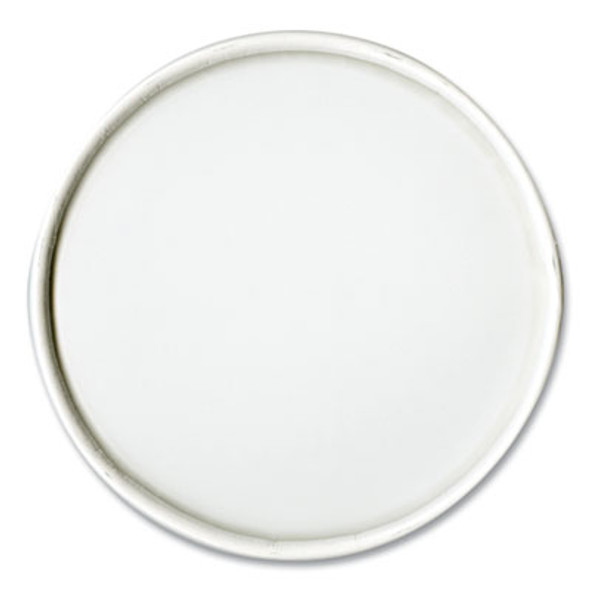 Flexstyle Double Sided Poly (Dsp) Paper Lid, For 32 Oz Food Containers, 4.6" Diameter x 0.7" h, White, Plastic, 500/Carton