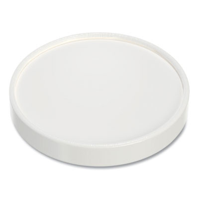 Flexstyle Double Sided Poly (Dsp) Paper Lid, For 32 Oz Food Containers, 4.6" Diameter x 0.7" h, White, Plastic, 500/Carton