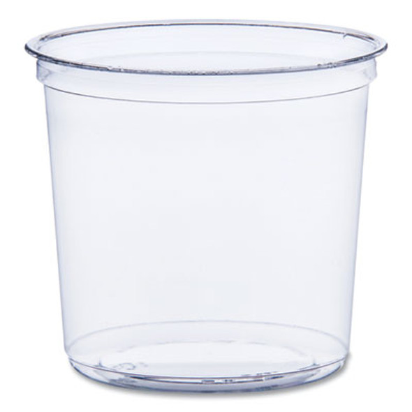 Bare Eco-Forward Rpet Deli Containers, Proplanet Seal, 24 Oz, 4.61" Diameter x 4.25" h, Clear, Plastic, 500/Carton