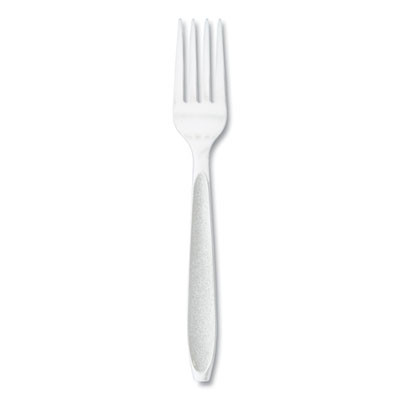 Impress Heavyweight Full-Length Polystyrene Cutlery, Fork, Plastic, White, 100/Box, 10 Boxes/Carton