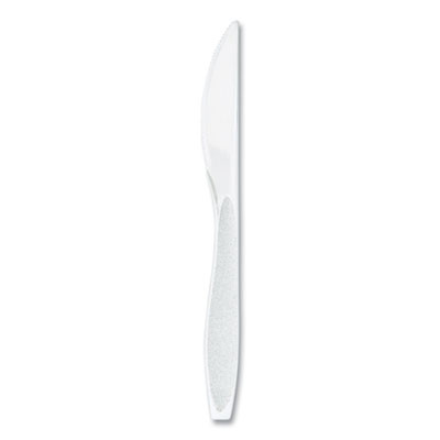 Impress Heavyweight Full-Length Polystyrene Cutlery, Knife, Plastic, White, 100/Box