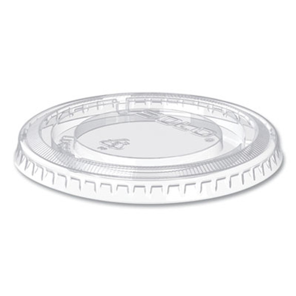 Snaptight Portion Cup Lids, Fits 2.5 Oz To 3.5 Oz Portion Cups, Plastic, Clear, 100/Sleeve, 25 Sleeves/Carton