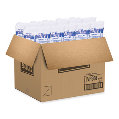 Polypropylene Vented Food Container Lids, For 6 Oz To 8 Oz Food Containers, Clear, Plastic, 1,000/Carton