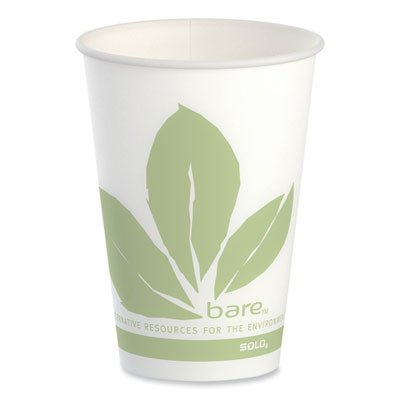 Bare Eco-Forward Paper Cold Cups, 7 Oz, Green/White, 100/Sleeve, 20 Sleeves/Carton