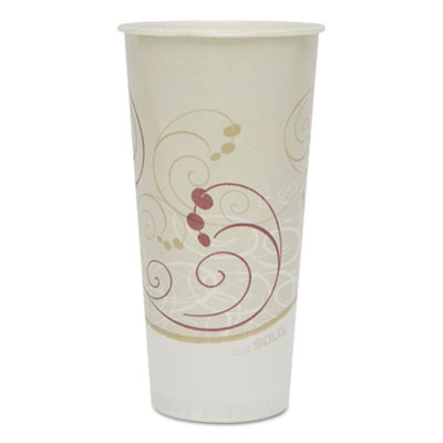 Symphony Treated-Paper Cold Cups, 22 Oz, White/Beige/Red, 50/Bag, 20 Bags/Carton