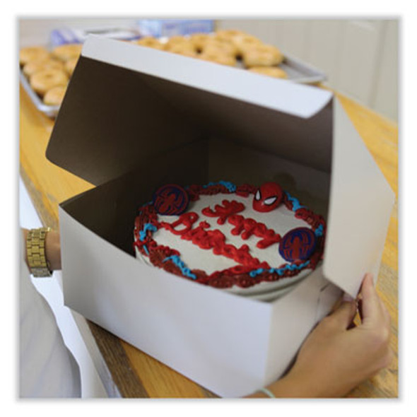 Bakery Boxes, Standard, 6 X 6 X 4, White, Paper, 250/Carton