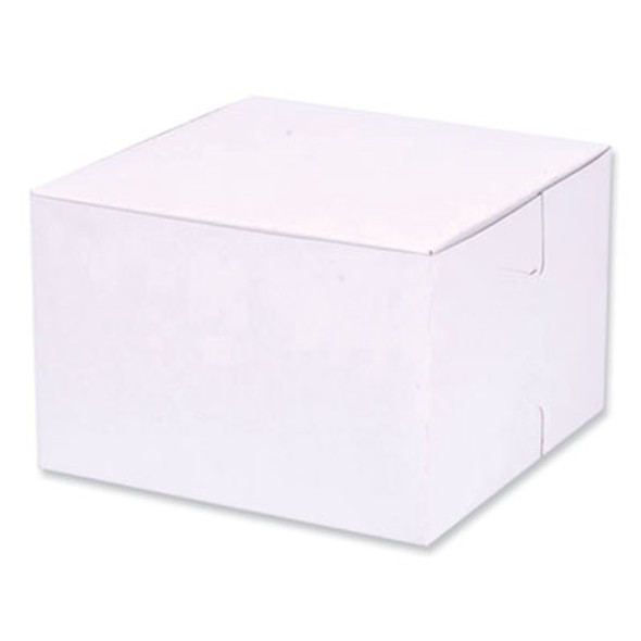 Bakery Boxes, Standard, 6 X 6 X 4, White, Paper, 250/Carton