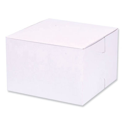 Bakery Boxes, Standard, 6 X 6 X 4, White, Paper, 250/Carton