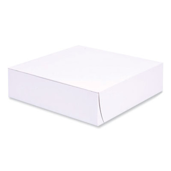Bakery Boxes, Standard, 9 X 9 X 2.5, White, Paper, 250/Carton