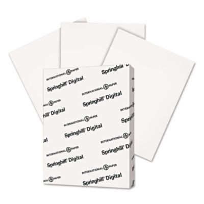 Digital Index White Card Stock, 92 Bright, 90 Lb Index Weight, 8.5 x 11, White, 250/Pack