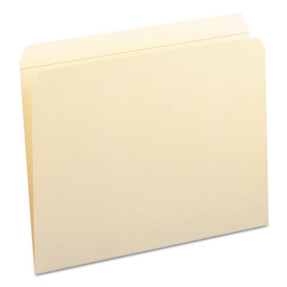 Reinforced Tab Manila File Folders, Straight Tabs, Letter Size, 0.75" Expansion, 11-Pt Manila, 100/Box