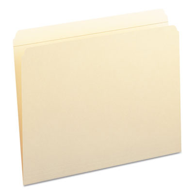 Reinforced Tab Manila File Folders, Straight Tabs, Letter Size, 0.75" Expansion, 11-Pt Manila, 100/Box