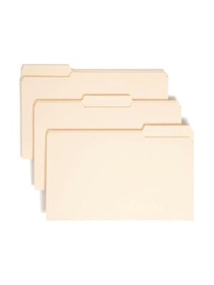 Manila File Folders, 1/3-Cut Tabs: Assorted, Legal Size, 0.75" Expansion, Manila, 100/Box