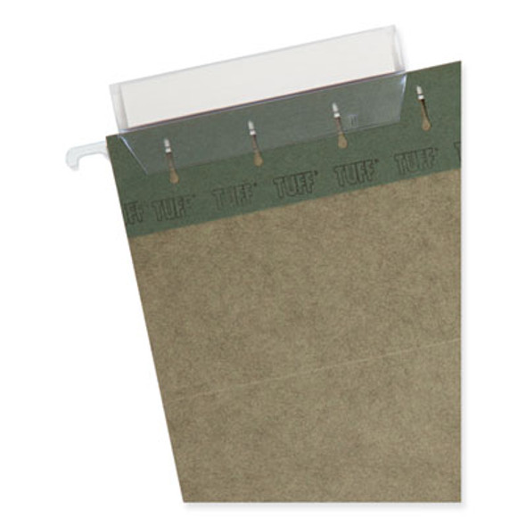 Tuff Hanging Folders With Easy Slide Tab, Letter Size, 1/3-Cut Tabs, Standard Green, 20/Box