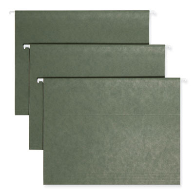 Tuff Hanging Folders With Easy Slide Tab, Letter Size, 1/3-Cut Tabs, Standard Green, 20/Box