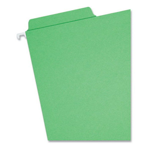 Fastab Hanging Folders, Letter Size, 1/3-Cut Tabs, Green, 20/Box