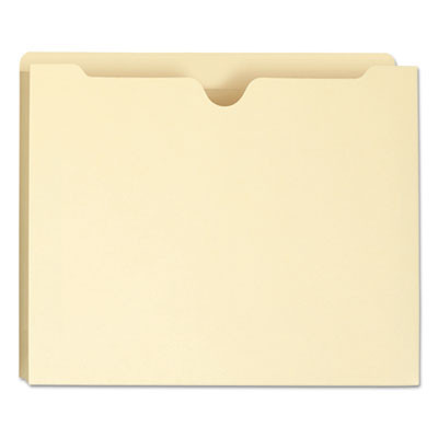 Manila File Jackets, 2-Ply Straight Tab, Letter-Size, Manila, 50/Box