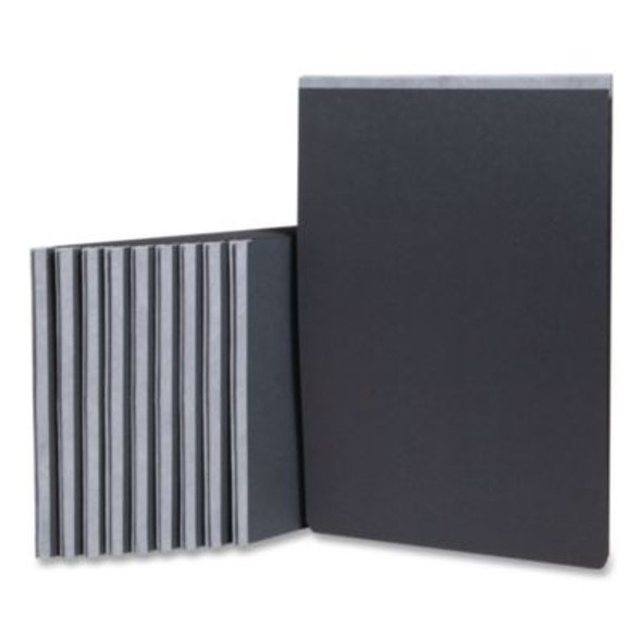 Prong Fastener Pressboard Report Cover, Two-Piece Prong Fastener, 3" Capacity, 11 X 17, Black/Black