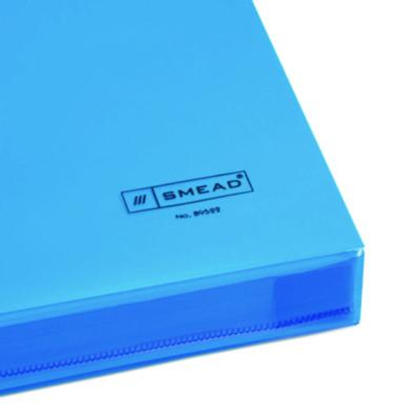 Poly String And Button Interoffice Envelopes, Open-Side (Horizontal), 9.75 x 11.63, Transparent Blue, 5/Pack