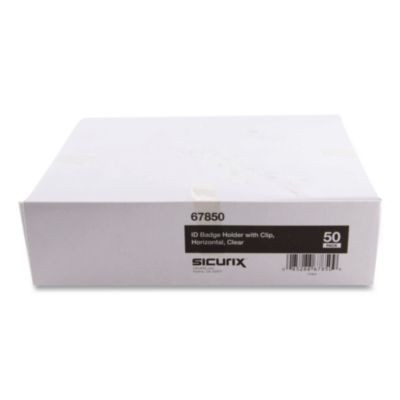 Sicurix Badge Holder, Horizontal, 2.5 X 3.5, Clear, 50/Box