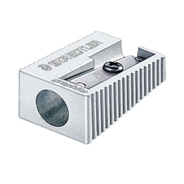 Handheld Metal Pencil Sharpener, 1.13 X 0.63 X 0.5, Silver, 4/Pack