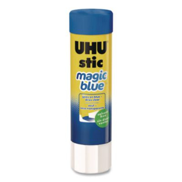 Stic Permanent Glue Stick, 1.41 Oz, Applies Blue, Dries Clear