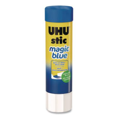 Stic Permanent Glue Stick, 1.41 Oz, Applies Blue, Dries Clear