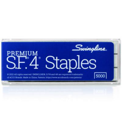 S.F. 4 Premium Staples, 0.25" Leg, 0.5" Crown, Steel, 5000/Box