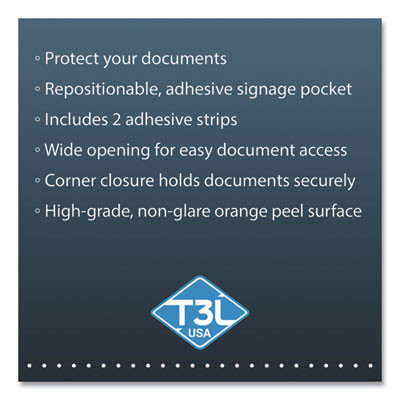 Kang Magnetic Closure Repositionable Pocket, 14 x 11, Clear Frame, 5/Pack