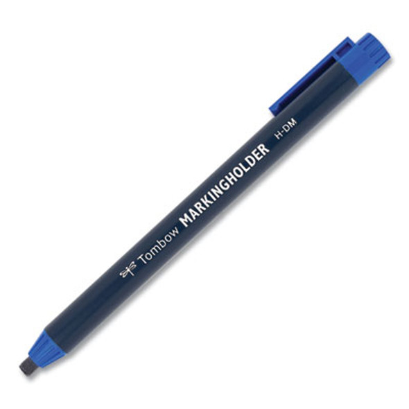 Wax-Based Marking Pencil, Twist-Advance, 4.4 Mm, Blue Marks, Navy Blue Barrel, 10/Box