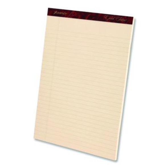 Gold Fibre Writing Pads, Narrow Rule, 50 Canary-Yellow 5 X 8 Sheets, 4/Pack