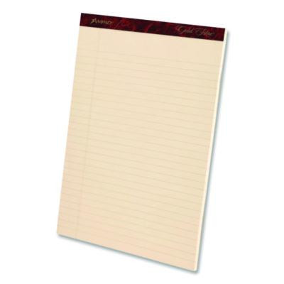 Gold Fibre Writing Pads, Narrow Rule, (50) Canary Yellow 5 x 8 Sheets, 4/Pack