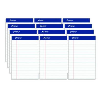 Perforated Writing Pads, Narrow Rule, (50) White 5 x 8 Sheets, Dozen