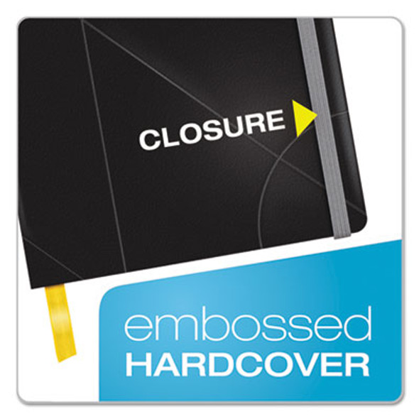 Idea Collective Journal With Elastic Closure, 1-Subject, Wide/Legal Rule, Black Hardcover, (96) 5.5 x 3.5 Sheets