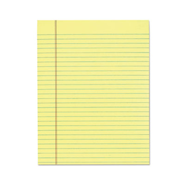 "The Legal Pad" Glue Top Pads, Wide/Legal Rule, 50 Canary-Yellow 8.5 X 11 Sheets, 12/Pack