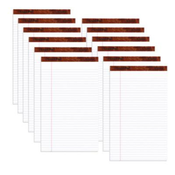 "The Legal Pad" Ruled Perforated Pads, Wide/Legal Rule, 50 White 8.5 X 14 Sheets, Dozen