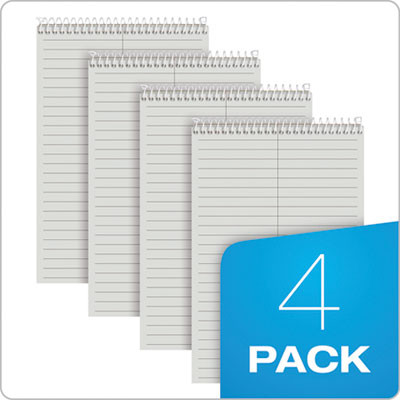 Prism Steno Pads, Gray Cover, Gregg Rule, (80) Gray 6 x 9 Sheets, 4/Pack