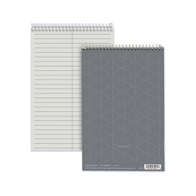 Prism Steno Pads, Gray Cover, Gregg Rule, (80) Gray 6 x 9 Sheets, 4/Pack