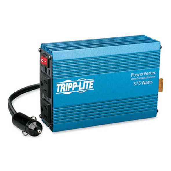 Powerverter Ultra-Compact Car Inverter, 375 W, 12 V Input/120 V Output, 2 Ac Outlets