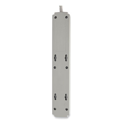 Protect It! Surge Suppressor, 6 Ac Outlets, 4 Ft. Cord, 790 J, Light Gray