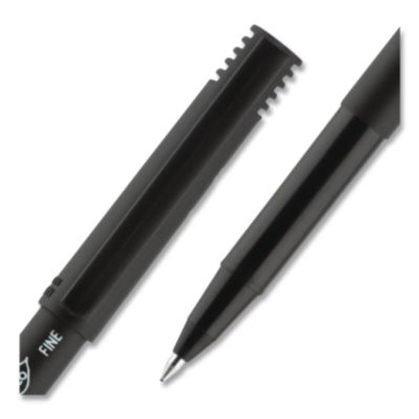Onyx Rollerball Pen, Stick, Fine 0.7 Mm, Black Ink, Black Barrel, 72/Pack