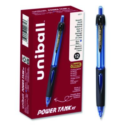 Power Tank Rt Ballpoint Pen, Retractable, Bold 1 Mm, Blue Ink, Translucent Blue/Black Barrel, Dozen