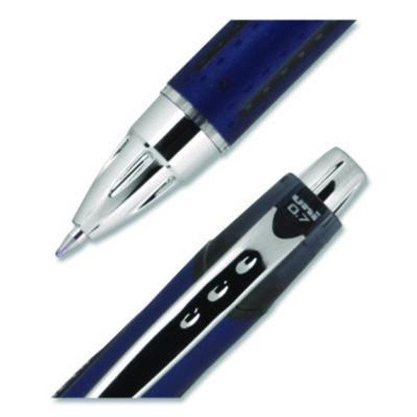Jetstream Hybrid Gel Pen, Retractable, Fine 0.7 Mm, Black Ink, Blue/Silver Barrel