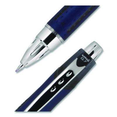 Jetstream Hybrid Gel Pen, Retractable, Fine 0.7 Mm, Black Ink, Blue/Silver Barrel