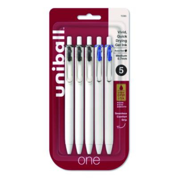 Unione Gel Pen, Retractable, Medium 0.7 Mm, Assorted Business Ink And Barrel Colors, 5/Pack