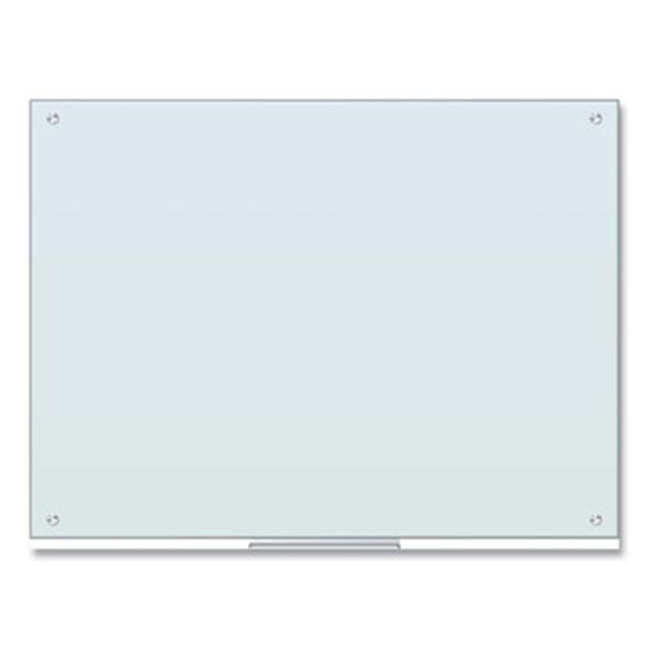 Glass Dry Erase Board, 47 x 35, White Surface